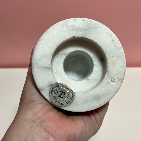 Vintage retro marble candlestick holder - Picture 4 of 5